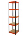 Regał metalowy Helios Color 196x40x40_5 - 175kg / na półkę, kolor: niebiesko-biały