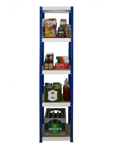 Helios Color Kwadrat - Regał metalowy Helios Color 196x40x40_5 - 175kg / na półkę, kolor: niebiesko-biały - product 4