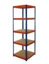 Regał metalowy Helios Color 196x50x50_5 - 175kg / na półkę, kolor: niebiesko-biały