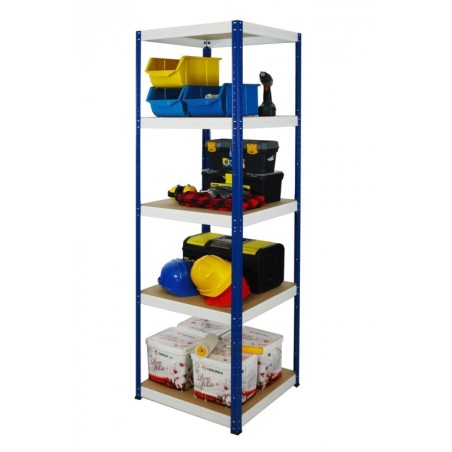 Regał metalowy Helios Color 196x60x60_5 - 175kg / na półkę, kolor: niebiesko-biały