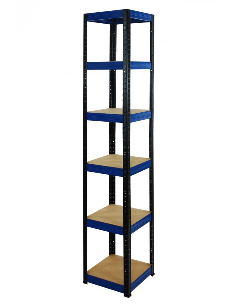 Helios Color Kwadrat - Regał metalowy Helios Color 196x30x30_6 - 175kg / na półkę, kolor: niebiesko-biały - produkt MODO24.PL 1