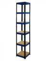 Regał metalowy Helios Color 196x30x30_6 - 175kg / na półkę, kolor: niebiesko-biały