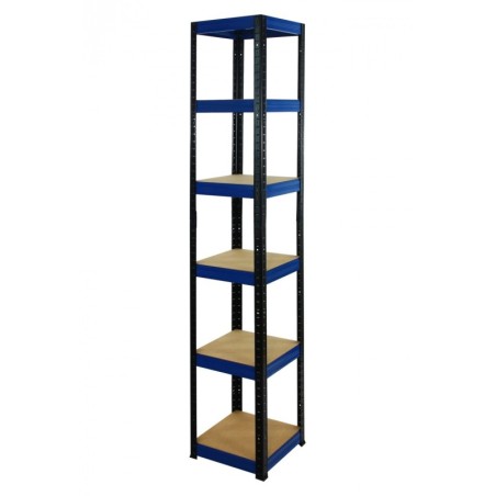 Regał metalowy Helios Color 196x35x35_6 - 175kg / na półkę, kolor: niebiesko-biały