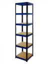 Regał metalowy Helios Color 196x45x45_6 - 175kg / na półkę, kolor: niebiesko-biały
