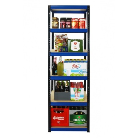 Regał metalowy Helios Color 196x60x60_6 - 175kg / na półkę, kolor: niebiesko-biały