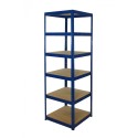 Regał metalowy Helios Color 196x60x60_6 - 175kg / na półkę, kolor: niebiesko-biały