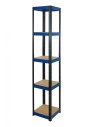 Regał metalowy Helios Color 213x35x35_5 - 175kg / na półkę, kolor: niebiesko-biały