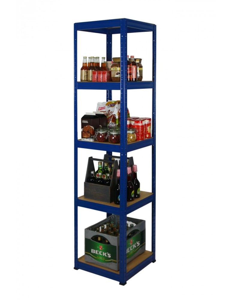 Helios Color Kwadrat - Regał metalowy Helios Color 213x40x40_5 - 175kg / na półkę, kolor: niebiesko-biały - produkt MODO24.PL 1