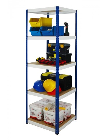 Helios Color Kwadrat - Regał metalowy Helios Color 213x50x50_5 - 175kg / na półkę, kolor: niebiesko-biały - product 5