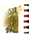 Butelki 500 ml maraski kwadratowe zielone na oliwę fi31 30szt BEZ NAKRETEK