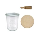 Słoiki WECK / drewniane wieko, miarka słoik 160ml MOLD