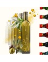 Butelki 500 ml maraski kwadratowe zielone na oliwę fi31 6szt BEZ NAKRETEK