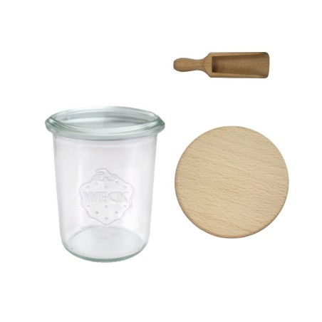 Słoiki WECK / drewniane wieko, miarka słoik 160ml MOLD
