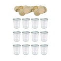 Słoiki WECK x12 / drewniane wieko słoik 160ml MOLD