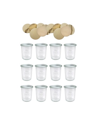 Słoiki WECK x12 / drewniane wieko słoik 160ml MOLD - produkt 2