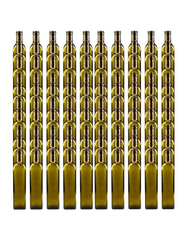 Butelki 500 ml maraski kwadratowe zielone na oliwę fi31 100szt BEZ NAKRETEK - produkt 2