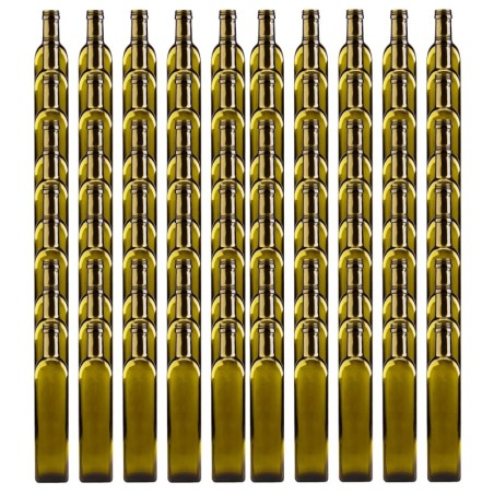 Butelki 500 ml maraski kwadratowe zielone na oliwę fi31 100szt BEZ NAKRETEK