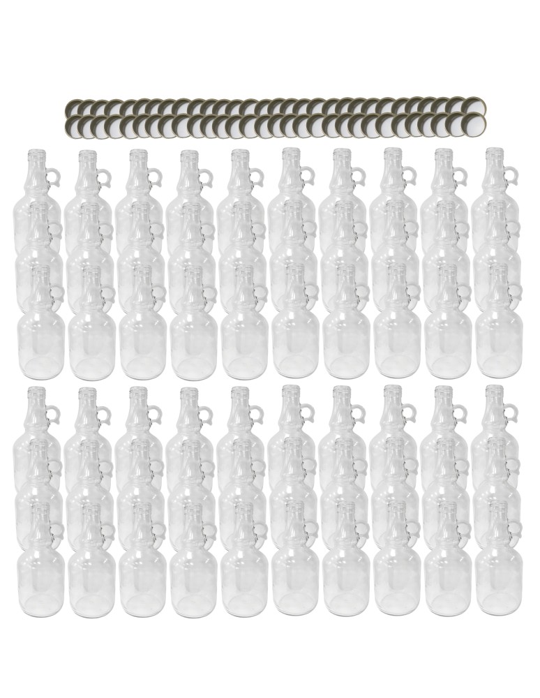 Szklane butelki na alkohol - galoniki - Butelki 500 ml galon z uchwytem soki na olej oliwę fi31 60szt NAKRĘTKI - product MODO24.PL 2