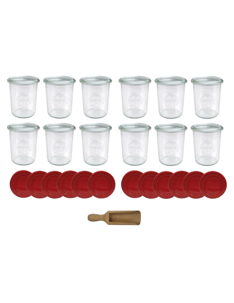 Słoiki i butelki - Słoiki WECK x12 / silikonowe wieko, miarka słoik 160ml MOLD - product MODO24.PL 2