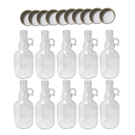 Butelki 500 ml galon z uchwytem soki na olej oliwę fi31 10szt NAKRĘTKI