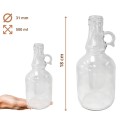 Butelki 500 ml galon z uchwytem soki na olej oliwę fi31 6szt NAKRĘTKI