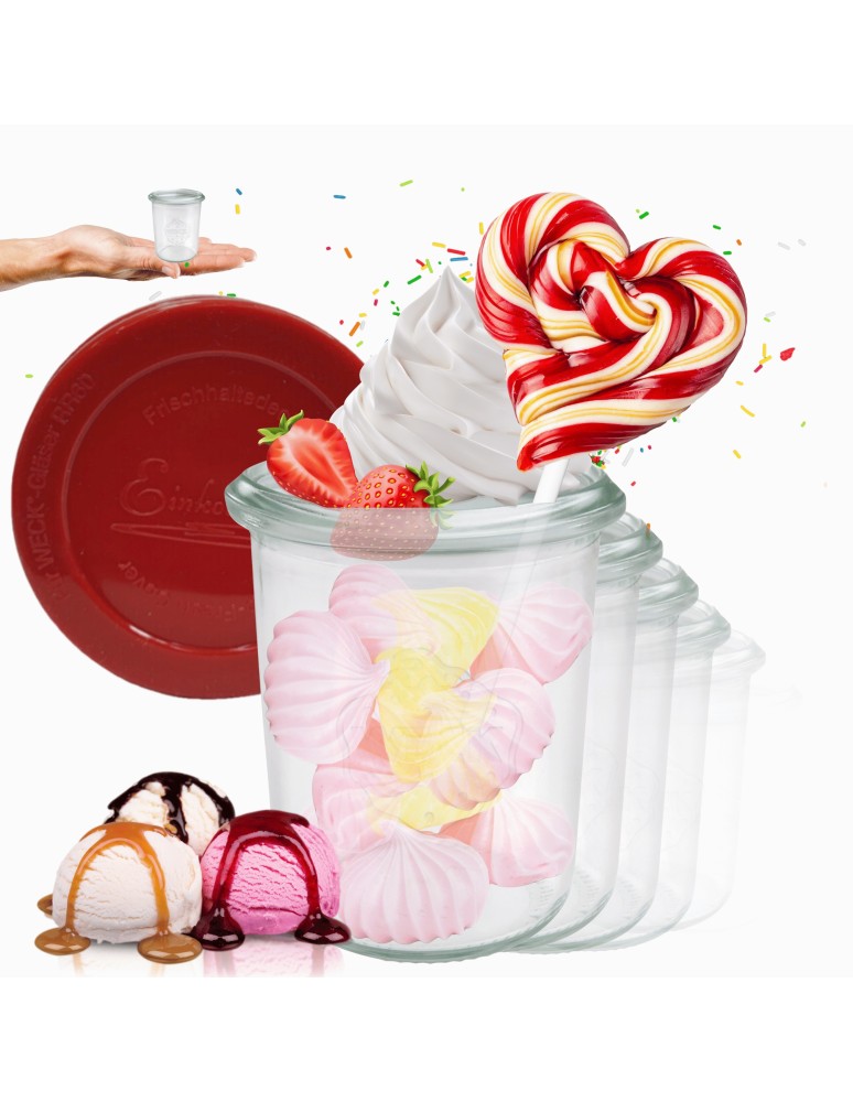 Słoiki i butelki - Słoiki WECK x6 / silikonowe wieko słoik 160ml MOLD - produkt MODO24.PL 1