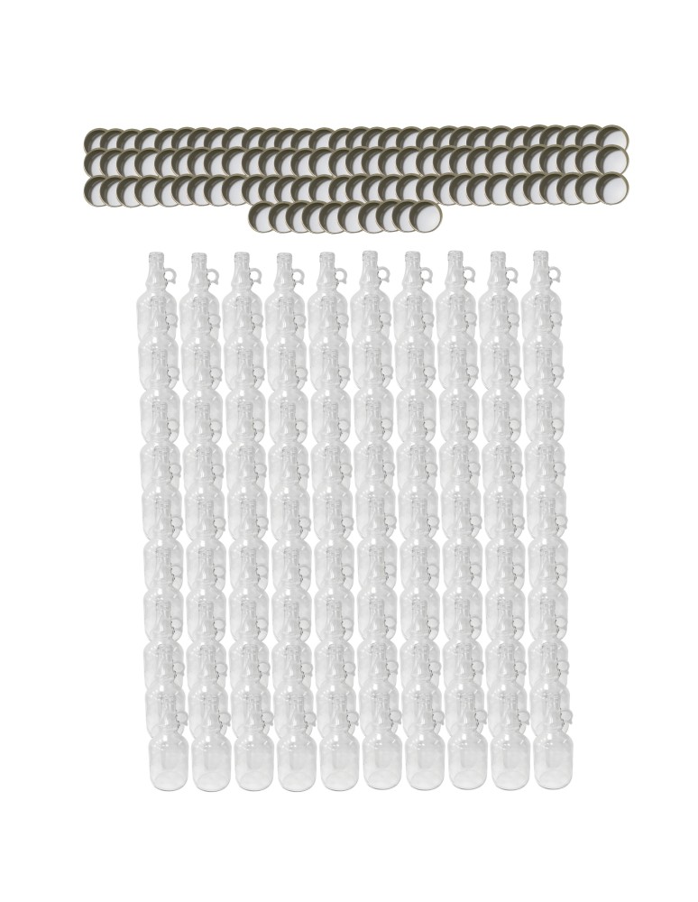 Szklane butelki na alkohol - galoniki - Butelki 500 ml galon z uchwytem soki na olej oliwę fi31 100szt NAKRĘTKI - product MODO24.PL 2