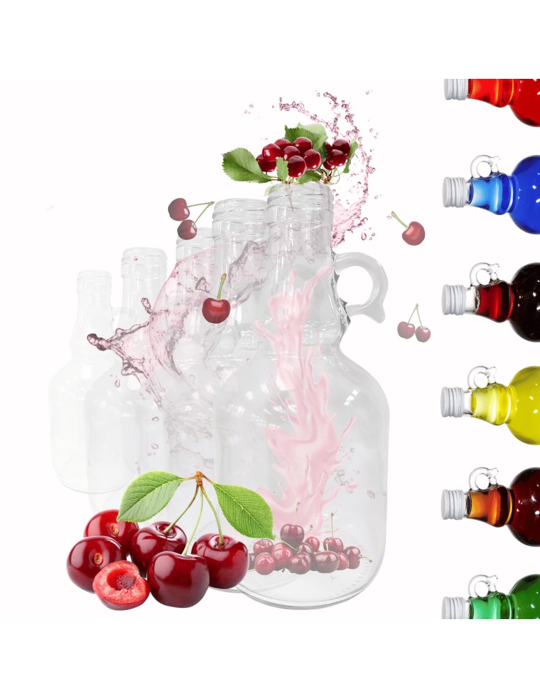Szklane butelki na alkohol - galoniki - Butelki 500 ml galon z uchwytem soki na olej oliwę fi31 60szt BEZ NAKRETEK - produkt MODO24.PL 1