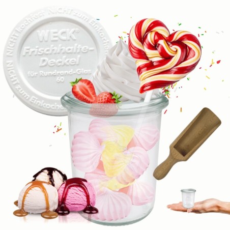 Słoiki WECK / plastikowe wieko, miarka słoik 160ml MOLD