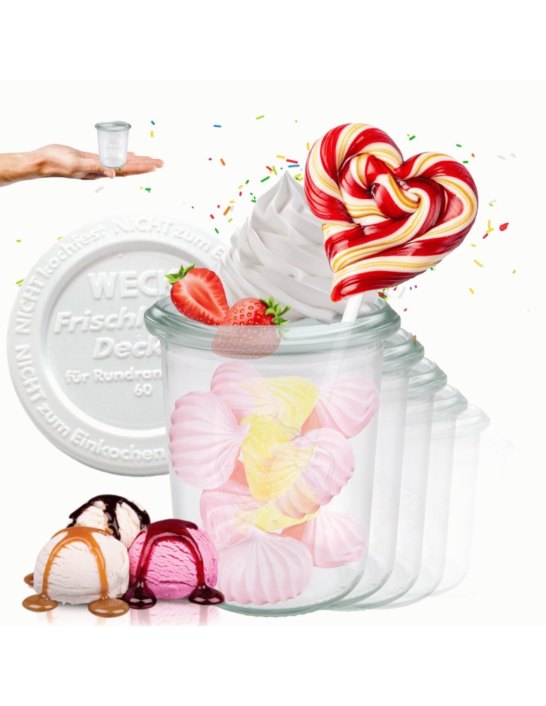 Słoiki i butelki - Słoiki WECK x12 / plastikowe wieko słoik 160ml MOLD - produkt MODO24.PL 1