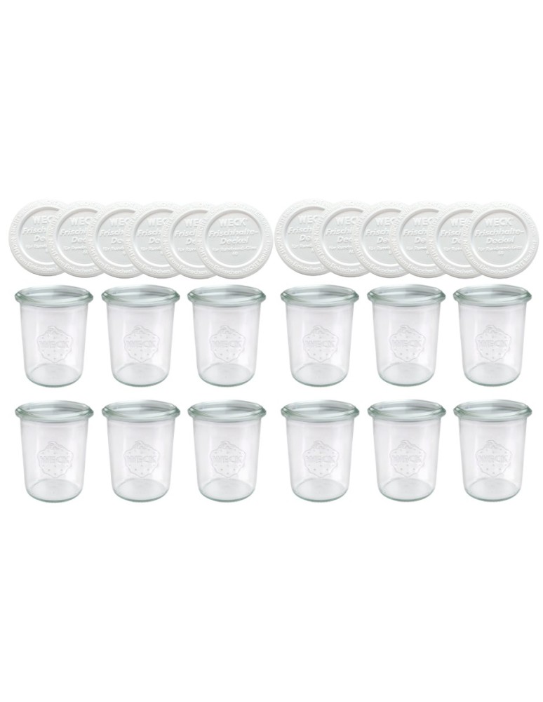 Słoiki i butelki - Słoiki WECK x12 / plastikowe wieko słoik 160ml MOLD - product MODO24.PL 2