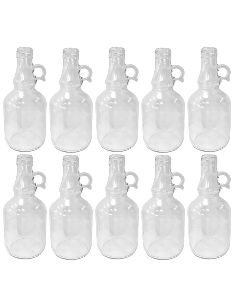 Szklane butelki na alkohol - galoniki - Butelki 500 ml galon z uchwytem soki na olej oliwę fi31 10szt BEZ NAKRETEK - product MODO24.PL 2