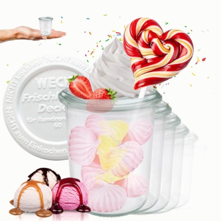 Słoiki WECK x6 / plastikowe wieko słoik 160ml MOLD