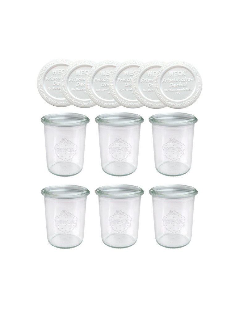 Słoiki i butelki - Słoiki WECK x6 / plastikowe wieko słoik 160ml MOLD - product MODO24.PL 2
