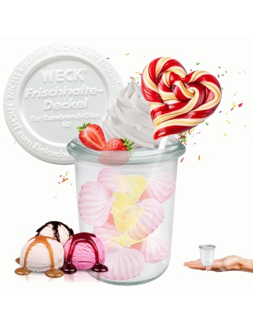 Słoiki i butelki - Słoiki WECK / plastikowe wieko słoik 160ml MOLD - produkt 39