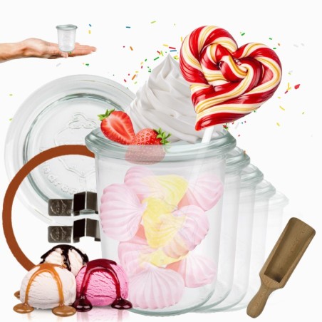 Słoiki WECK x12 / szklane wieko, miarka słoik 160ml MOLD