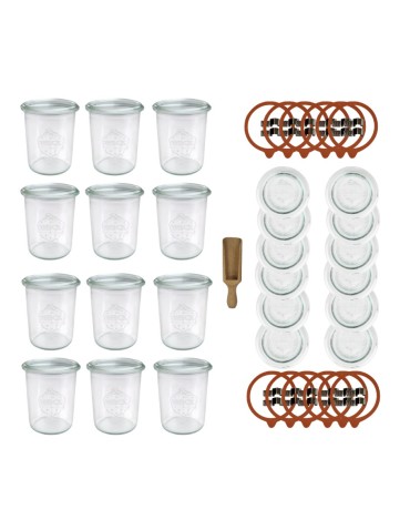 Słoiki i Dodatki - Słoiki WECK x12 / szklane wieko, miarka słoik 160ml MOLD - product 50