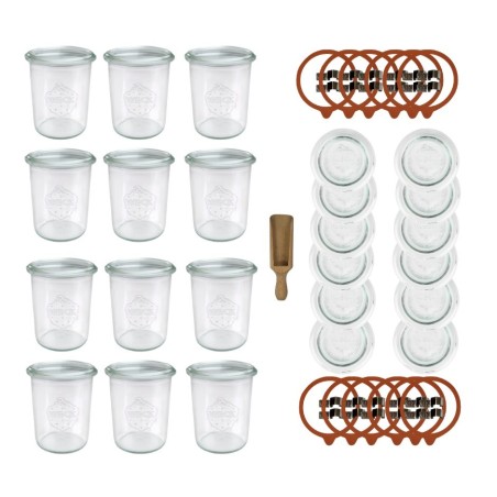 Słoiki WECK x12 / szklane wieko, miarka słoik 160ml MOLD