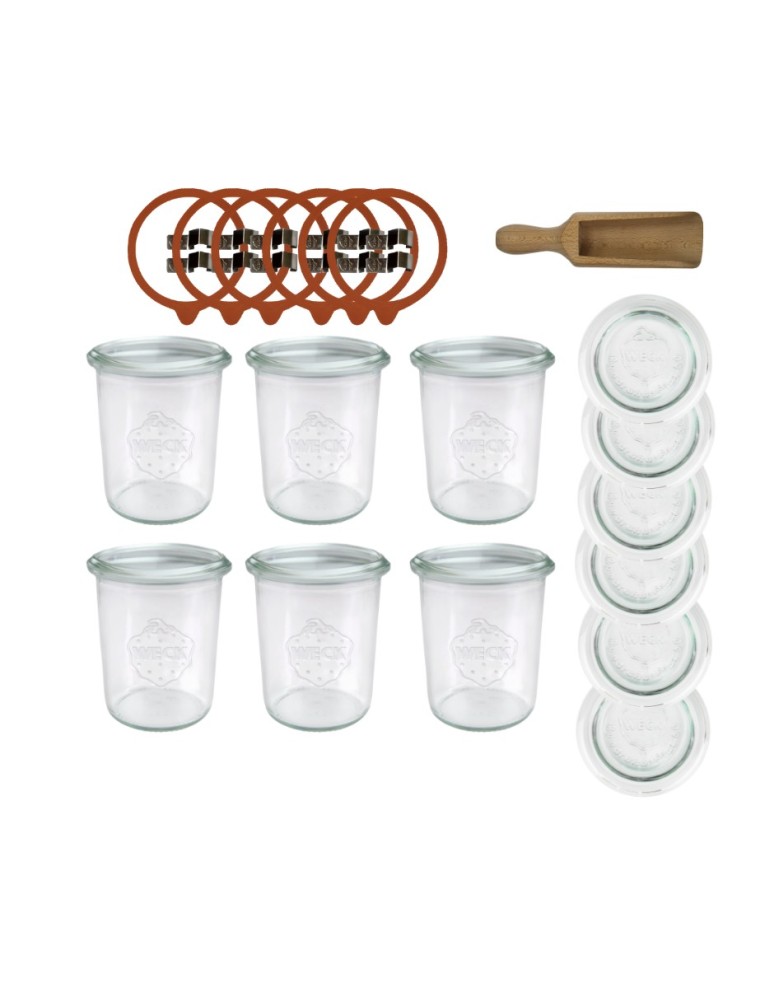 Słoiki i butelki - Słoiki WECK x6 / szklane wieko, miarka słoik 160ml MOLD - produkt MODO24.PL 50