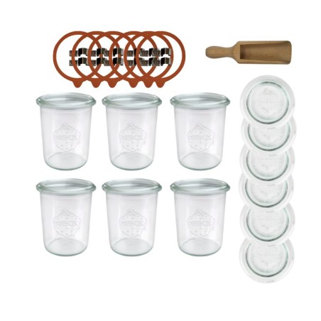 Słoiki WECK x6 / szklane wieko, miarka słoik 160ml MOLD