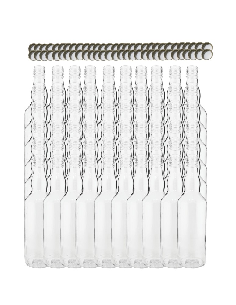 Szklane butelki na alkohol - galoniki - Butelki 500 ml na sok nalewkę syrop tradycyjne fi28 60szt NAKRĘTKI - product MODO24.PL 2