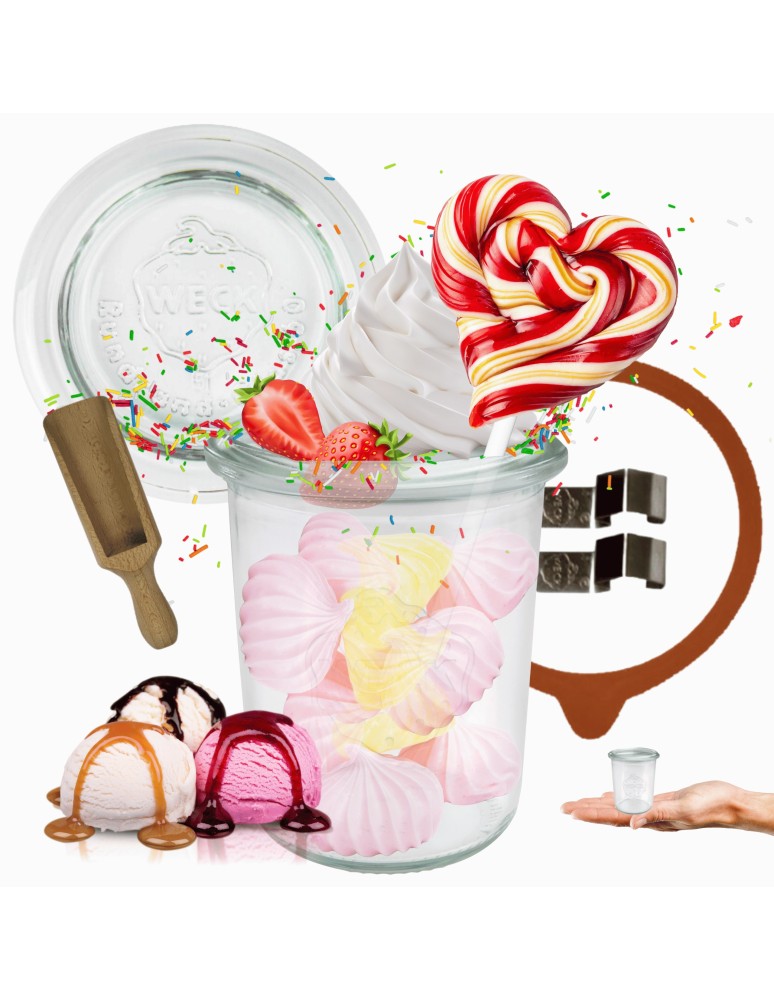 Słoiki i butelki - Słoiki WECK / szklane wieko, miarka słoik 160ml MOLD - produkt MODO24.PL 49