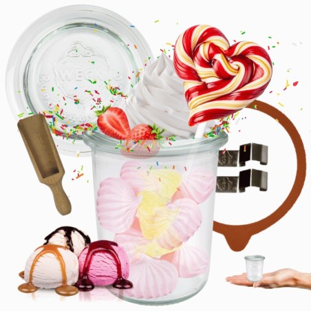 Słoiki WECK / szklane wieko, miarka słoik 160ml MOLD