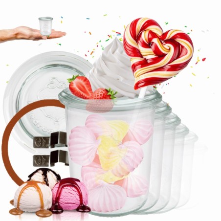 Słoiki WECK x12 / szkl. wieko,gumka, bl słoik 160ml MOLD