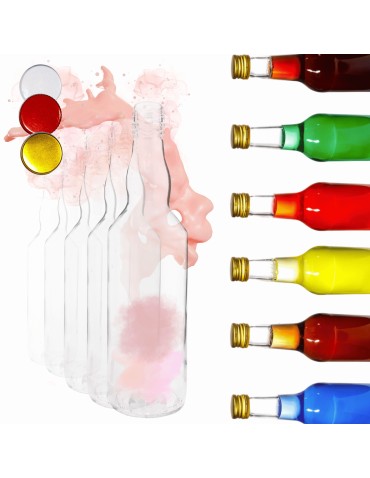 Butelki 500 ml na sok nalewkę syrop tradycyjne fi28 10szt NAKRĘTKI
