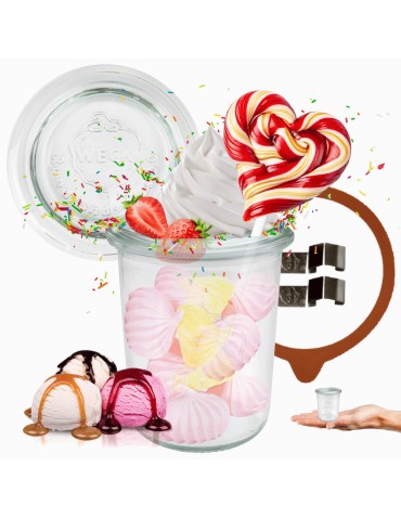 Słoiki i Dodatki - Słoiki WECK / szkl. wieko,gumka, bl słoik 160ml MOLD - product 49