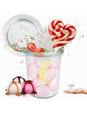 Słoiki i butelki - Słoiki WECK / szklane wieko słoik 160ml MOLD - produkt 39