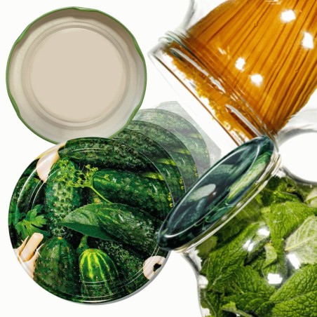 Zakrętki do słoików dekielki pokrywki nakrętki wieczka 100mm 60 szt WZÓR O