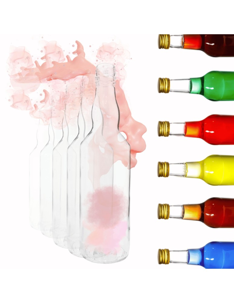 Szklane butelki na alkohol - galoniki - Butelki 500 ml na sok nalewkę syrop tradycyjne fi28 60szt BEZ NAKRETEK - produkt MODO24.PL 1