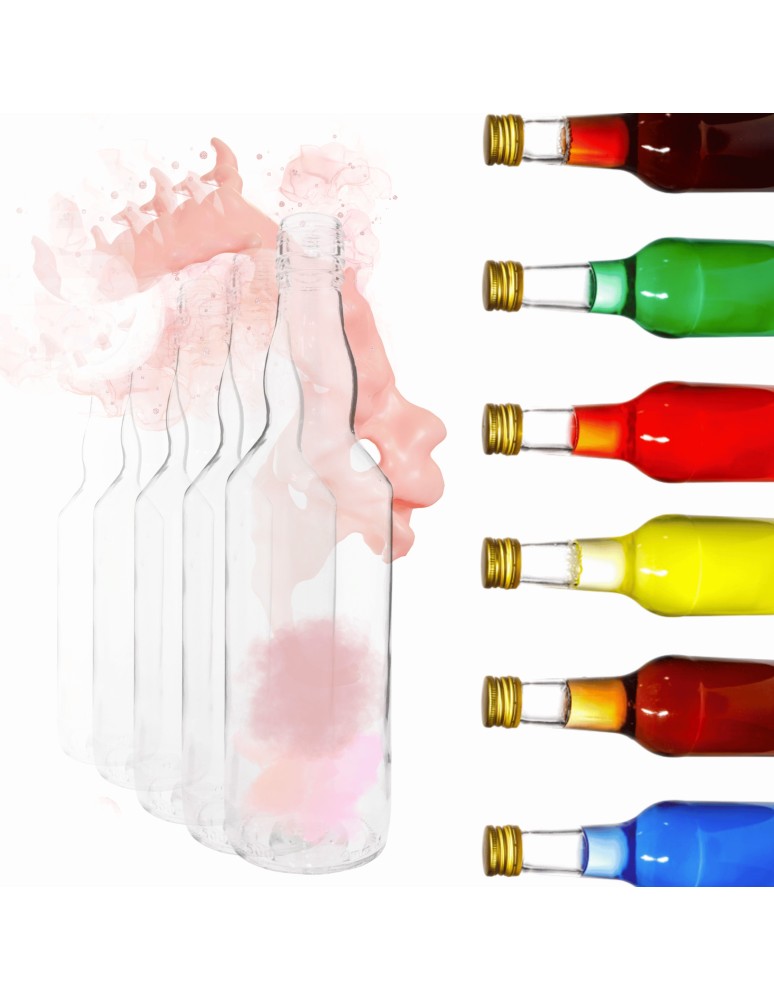 Szklane butelki na alkohol - galoniki - Butelki 500 ml na sok nalewkę syrop tradycyjne fi28 10szt BEZ NAKRETEK - product MODO24.PL 1